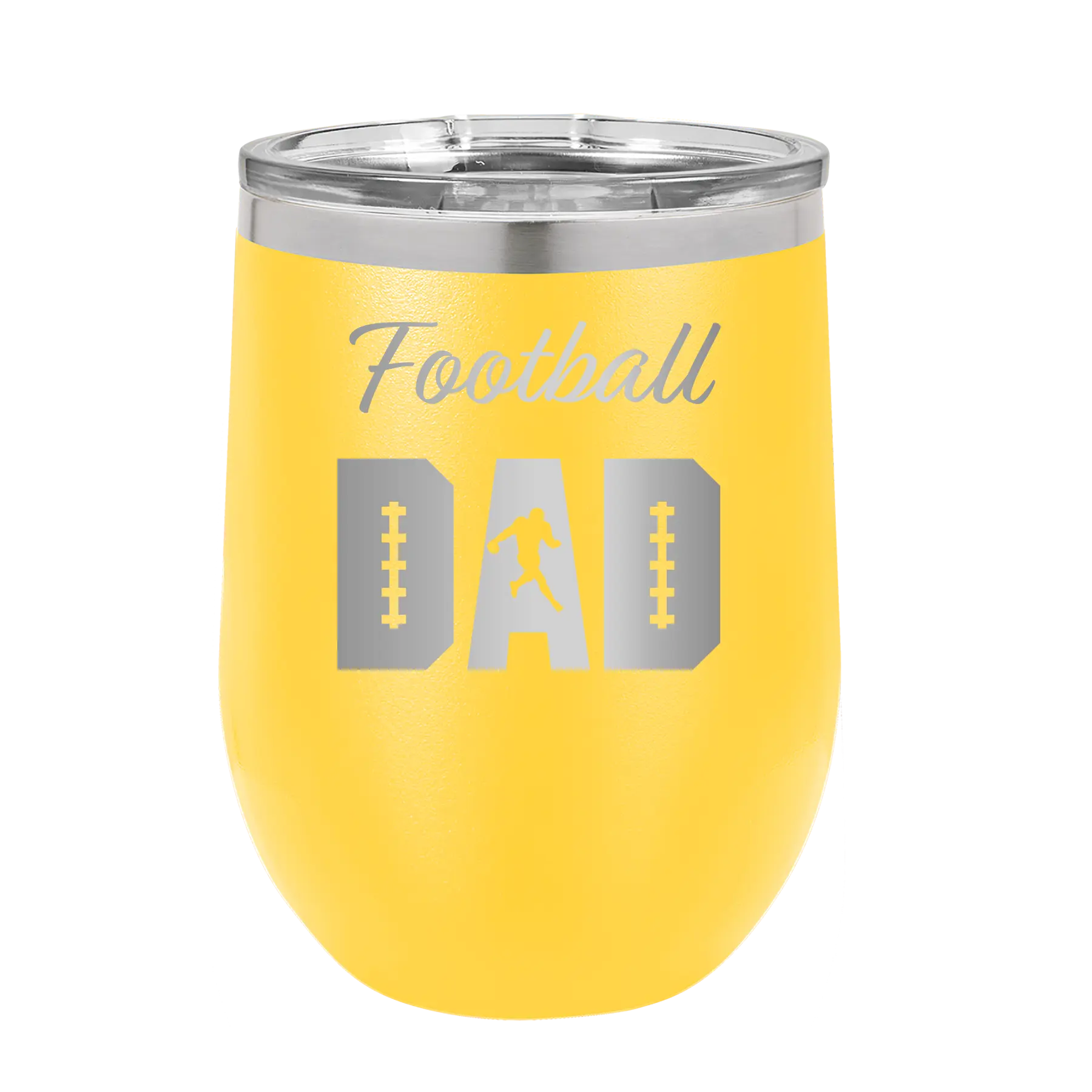 Football Dad2 Wine Cup | Yellow