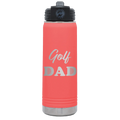Golf Dad2 20 oz Water Bottle | Coral