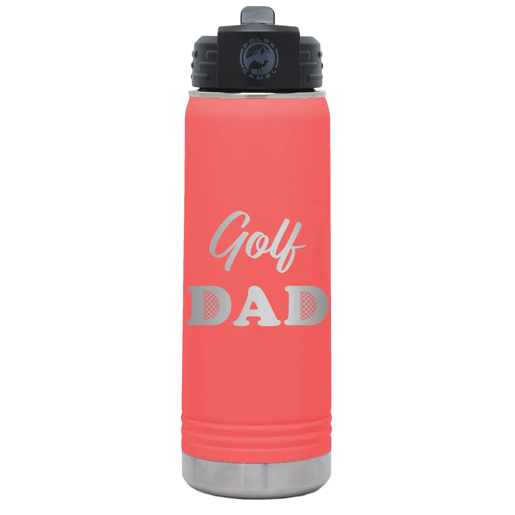 Golf Dad2 20 oz Water Bottle | Coral