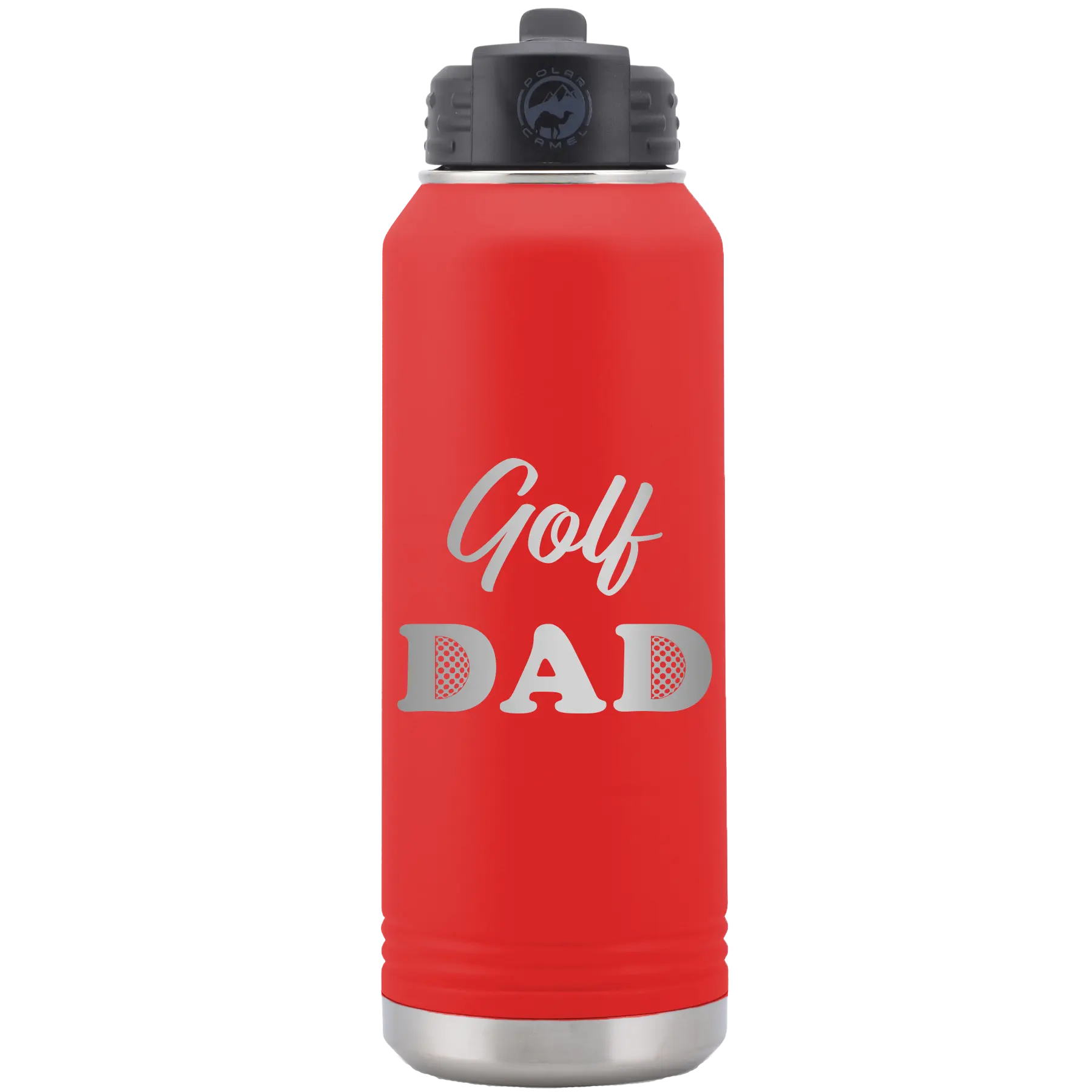 Golf Dad2 32 oz Water Bottle | Red
