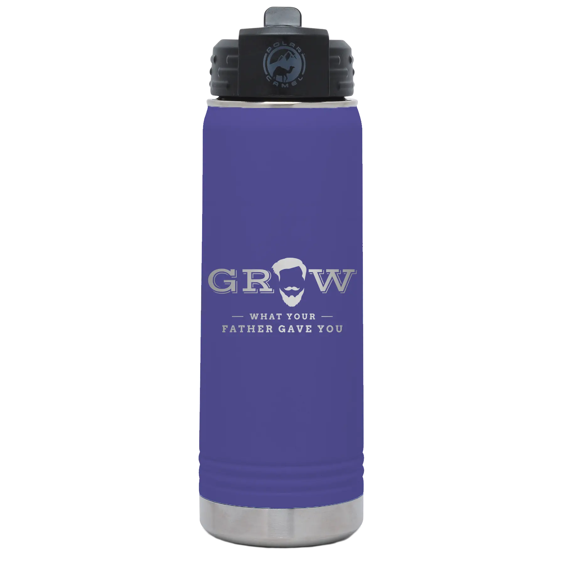 Grow What Your Father Gave You 20 oz Water Bottle | Purple