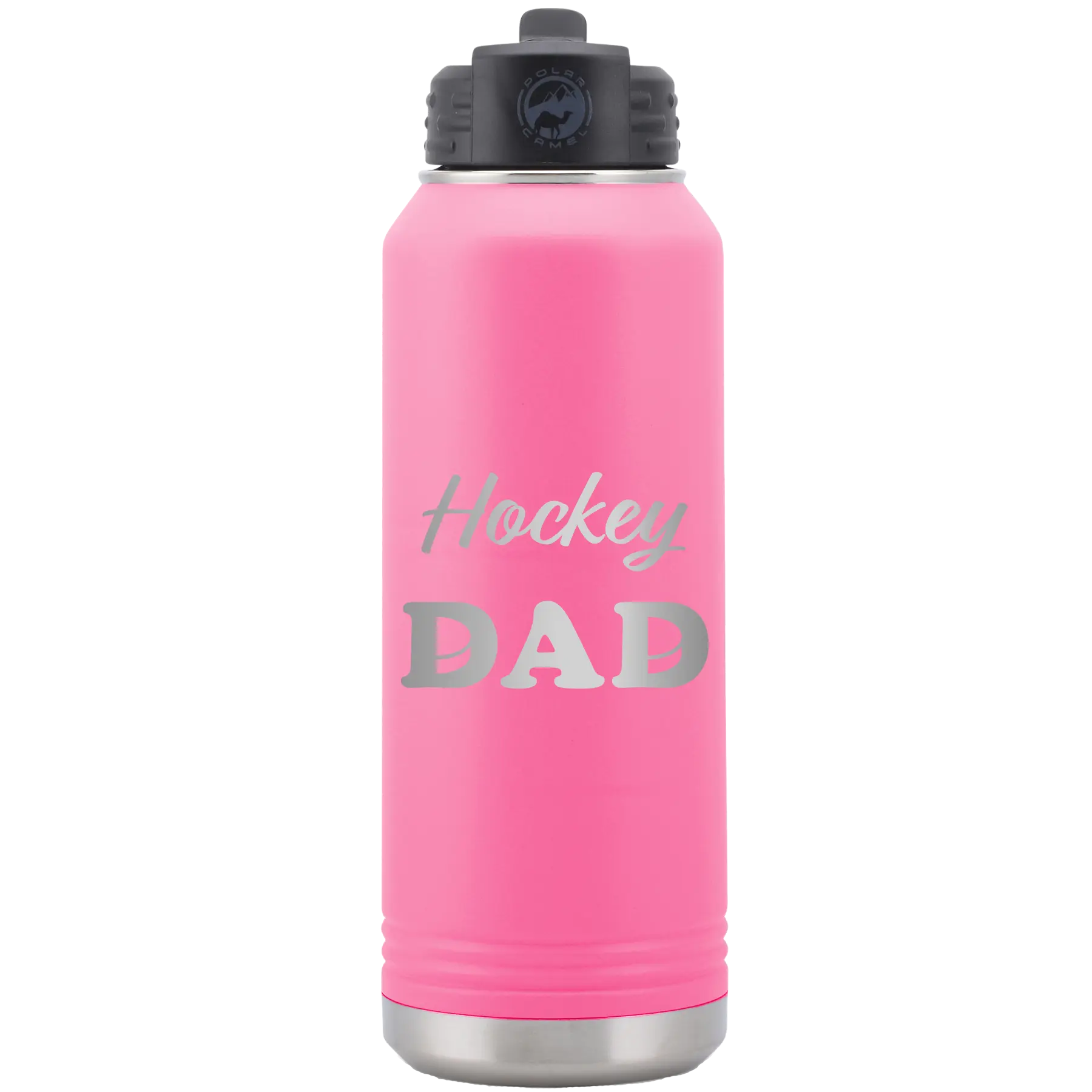 Hockey Dad2 32 oz Water Bottle | Pink