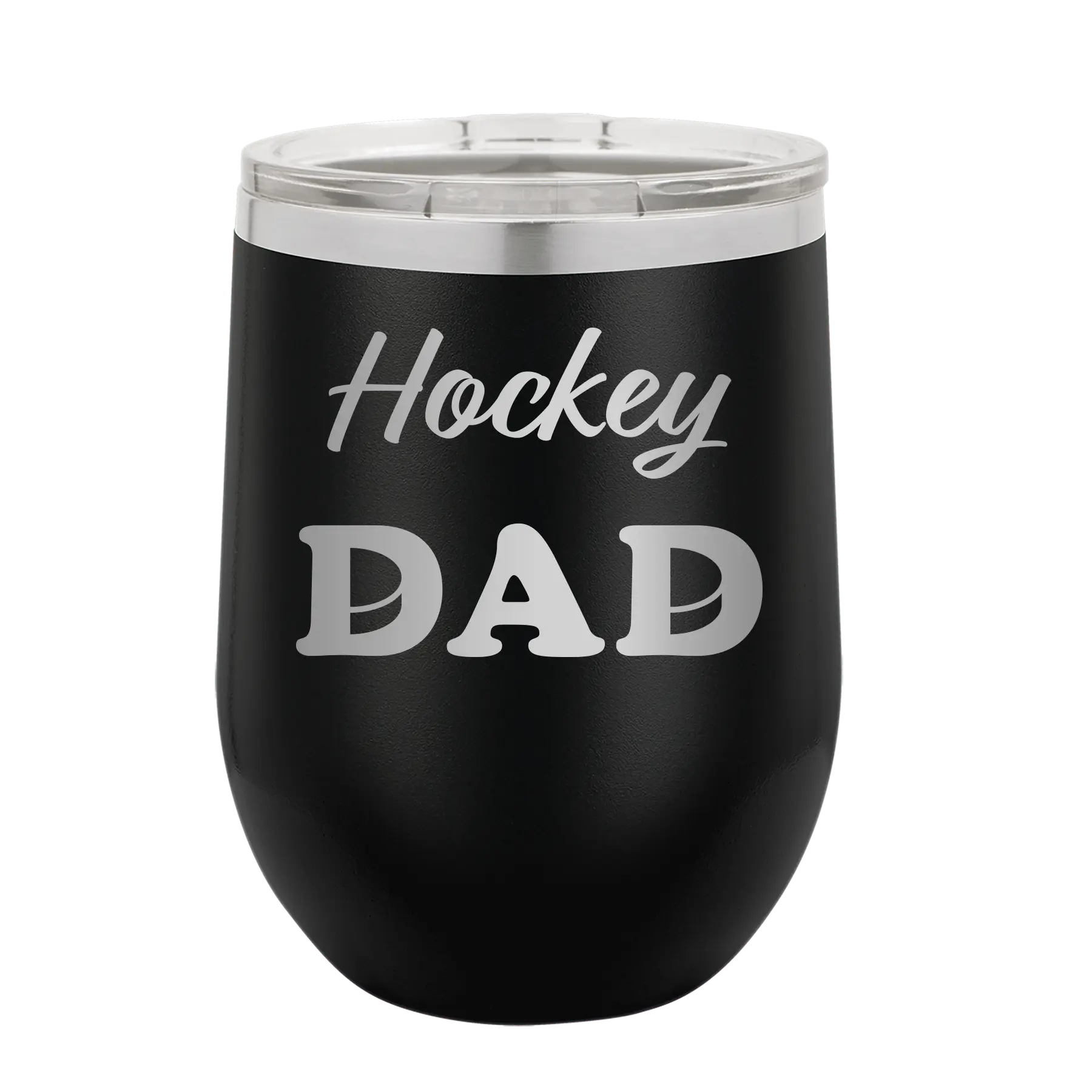 Hockey Dad2 Wine Cup | Black