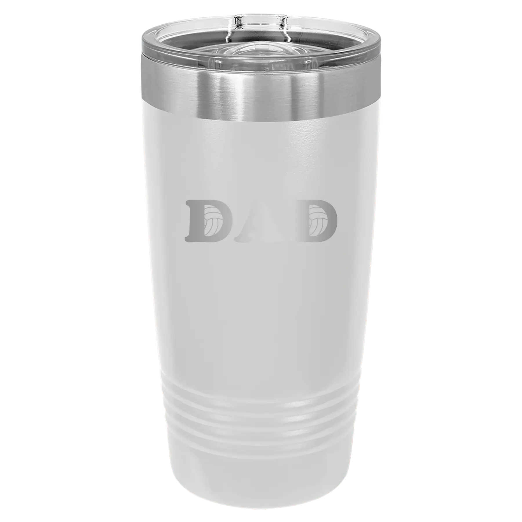Volleyball Dad 20 oz Tumbler | White