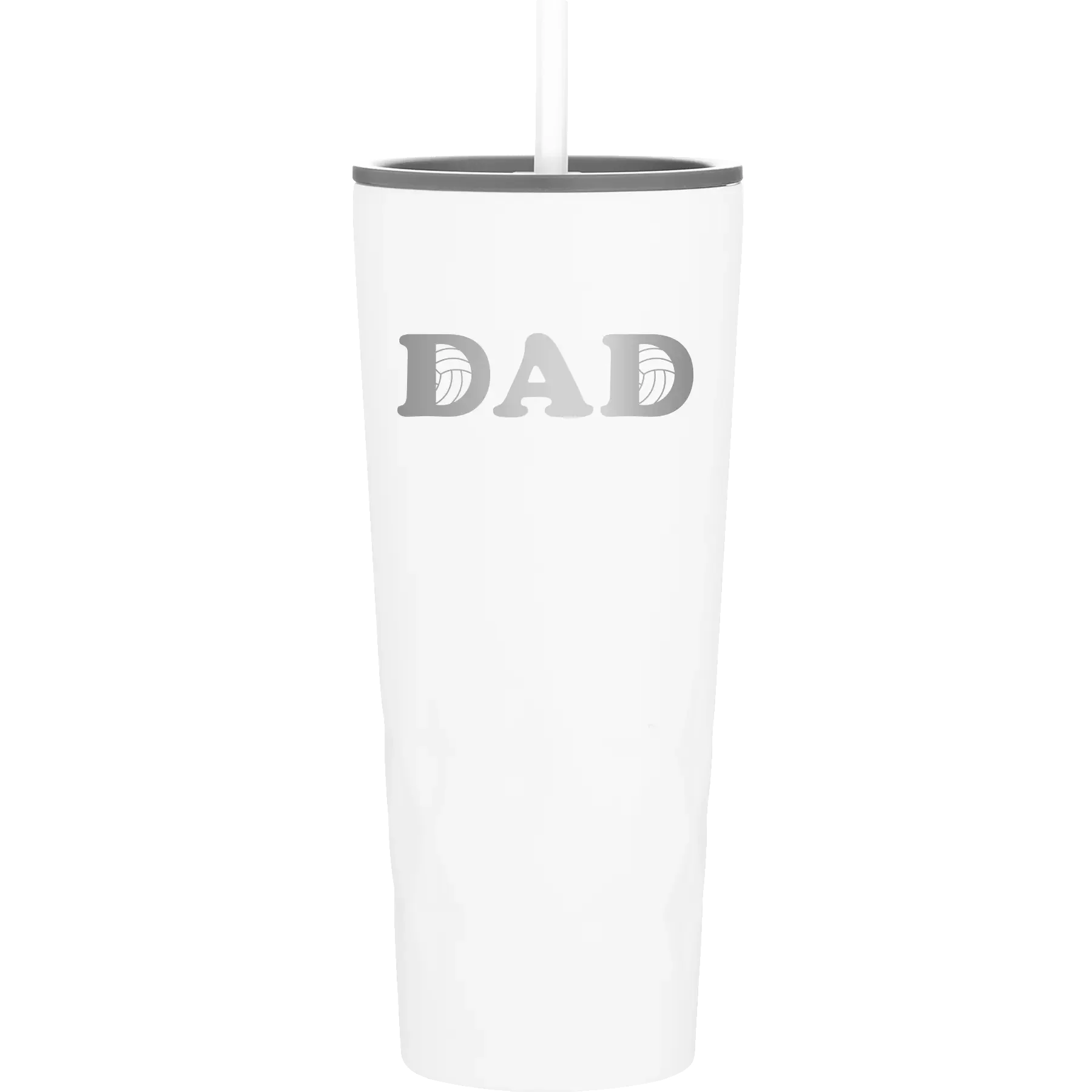 Volleyball Dad 20.9 oz Tumbler | White