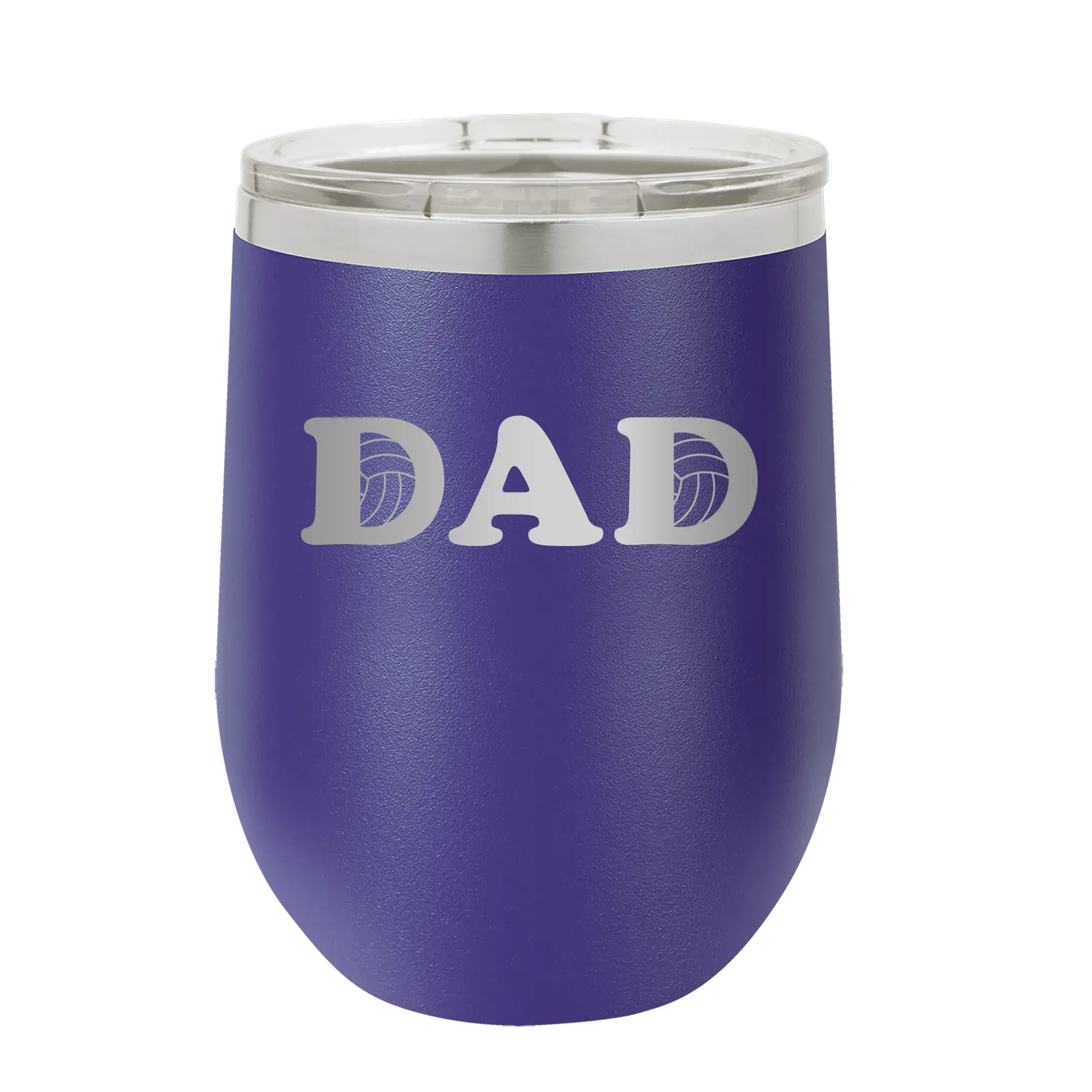 Volleyball Dad Wine Cup | Purple
