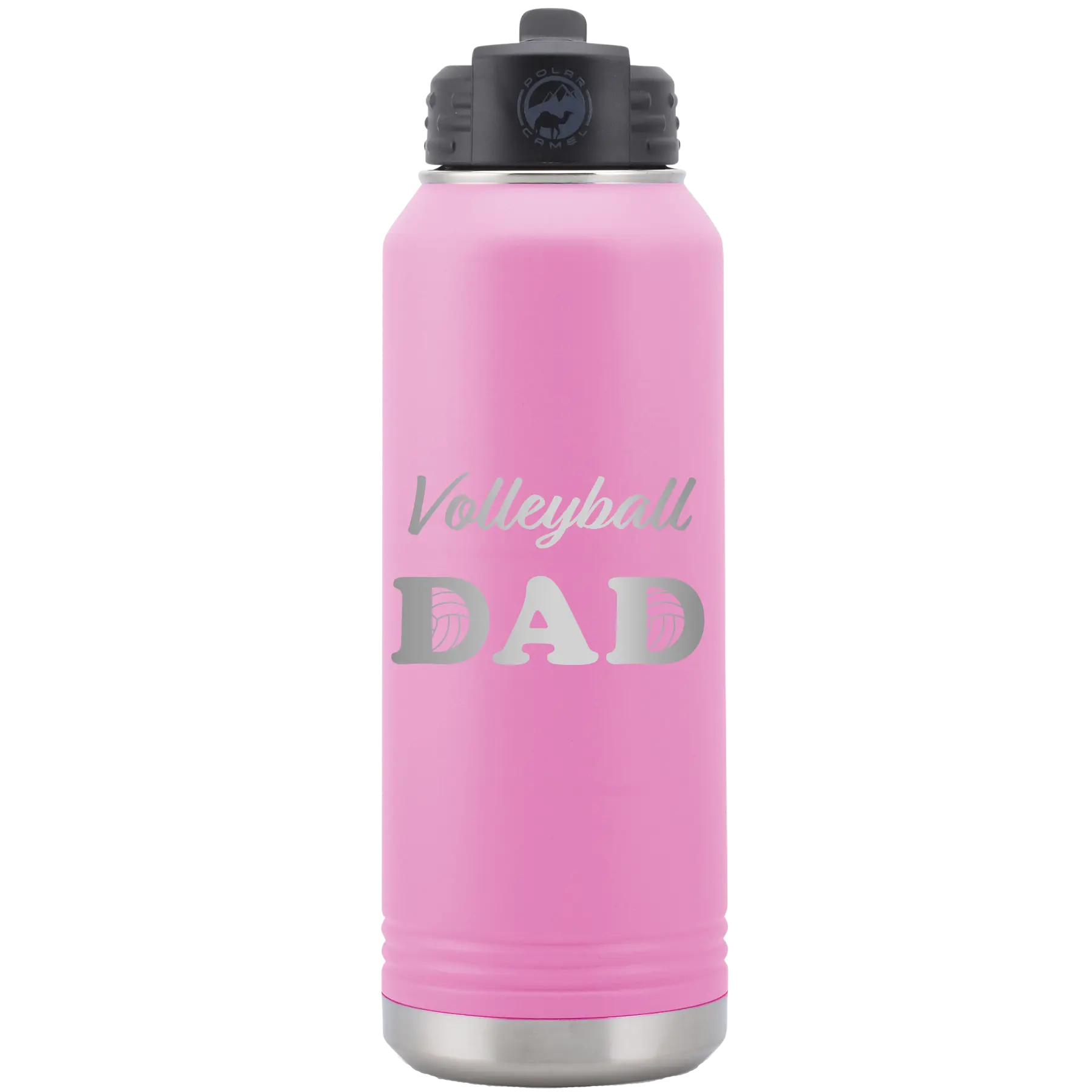 Volleyball Dad2 32 oz Water Bottle | Light Purple