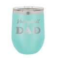 Volleyball Dad2 Wine Cup | Teal