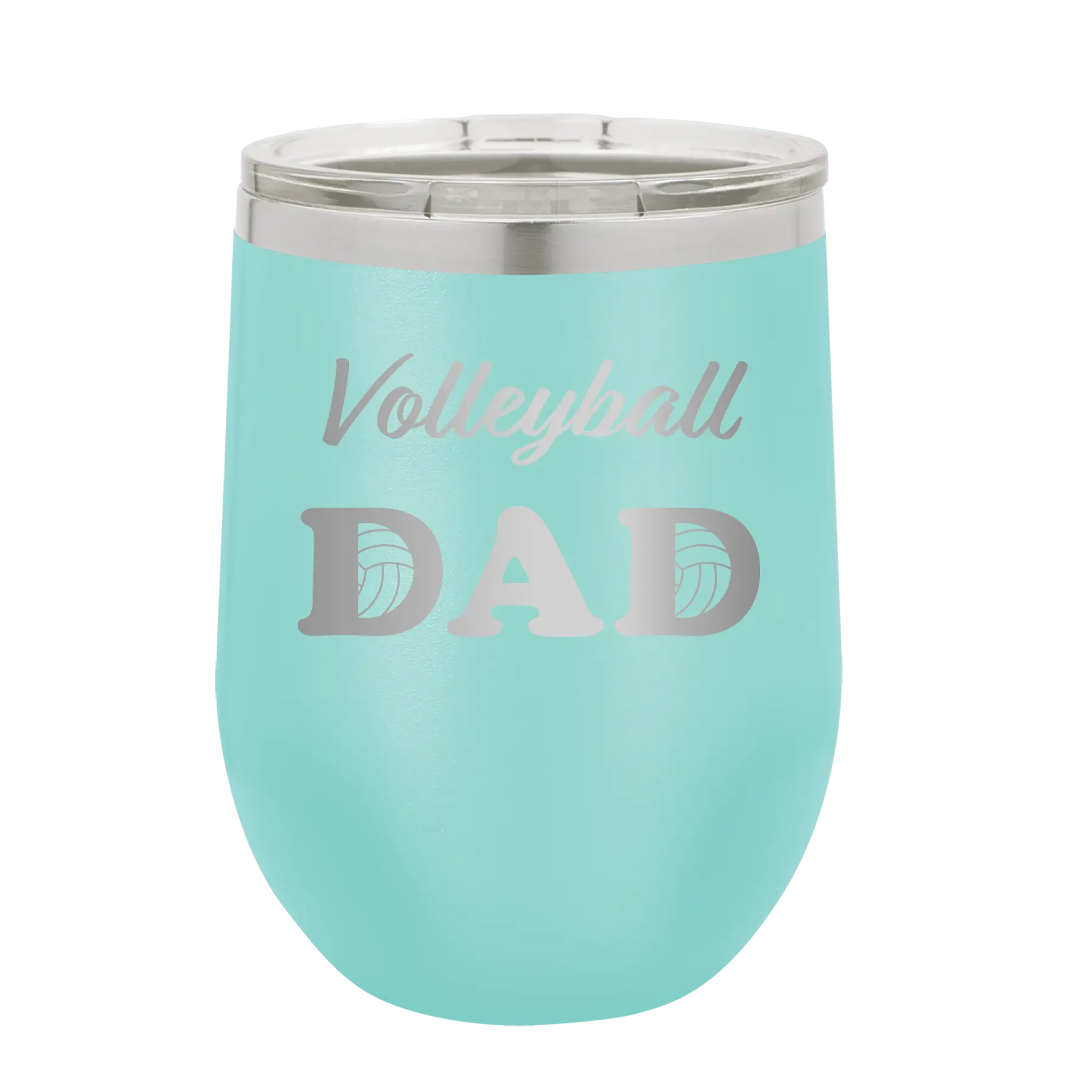 Volleyball Dad2 Wine Cup | Teal