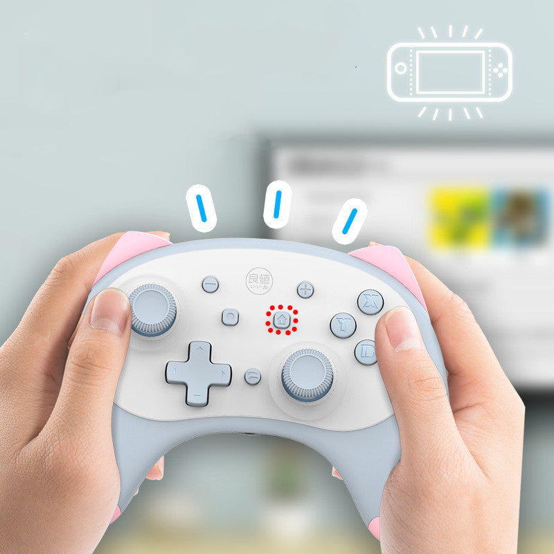 Cute Mini Cat Type Bluetooth Wireless Joystick Gamepad Controller Compatible With PC Laptop