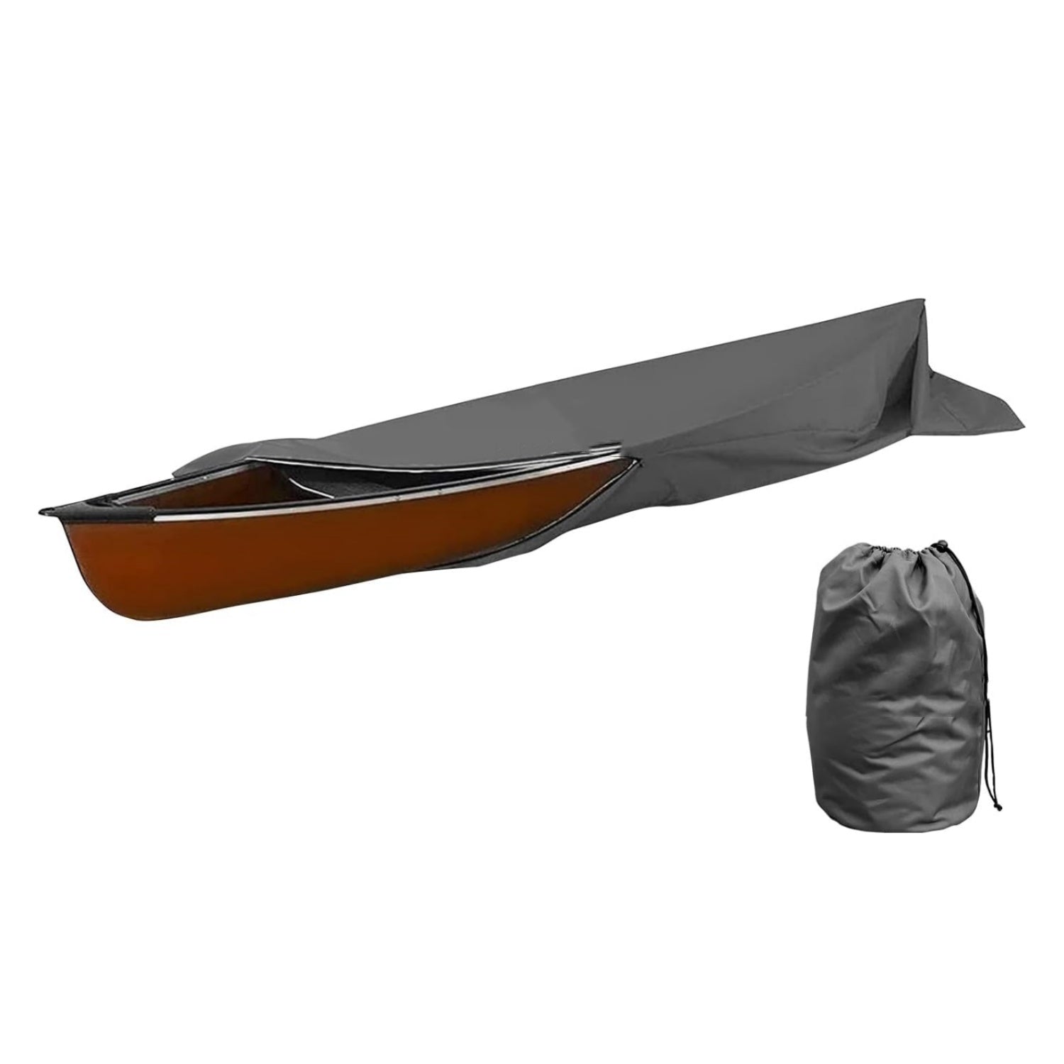600D Kayak Cover: Upgraded Zipper Closure Waterproof Canoe Outdoor Storage Bag, Heavy Duty UV Protection Dust Paddle Board Cover for Fishing Boat