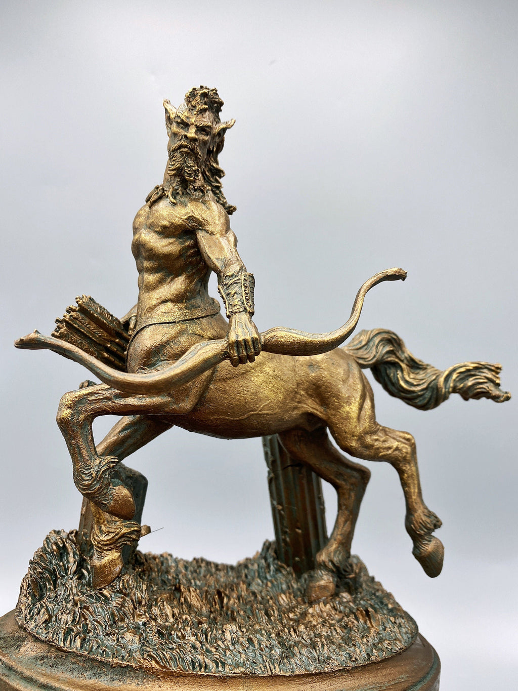 Centaur Statue, Hand Painted Resin Sculpture | Mythical Creature Figurine | Unique Legendary Sagittarius Centaur Figurine. Fantasy Art Decor