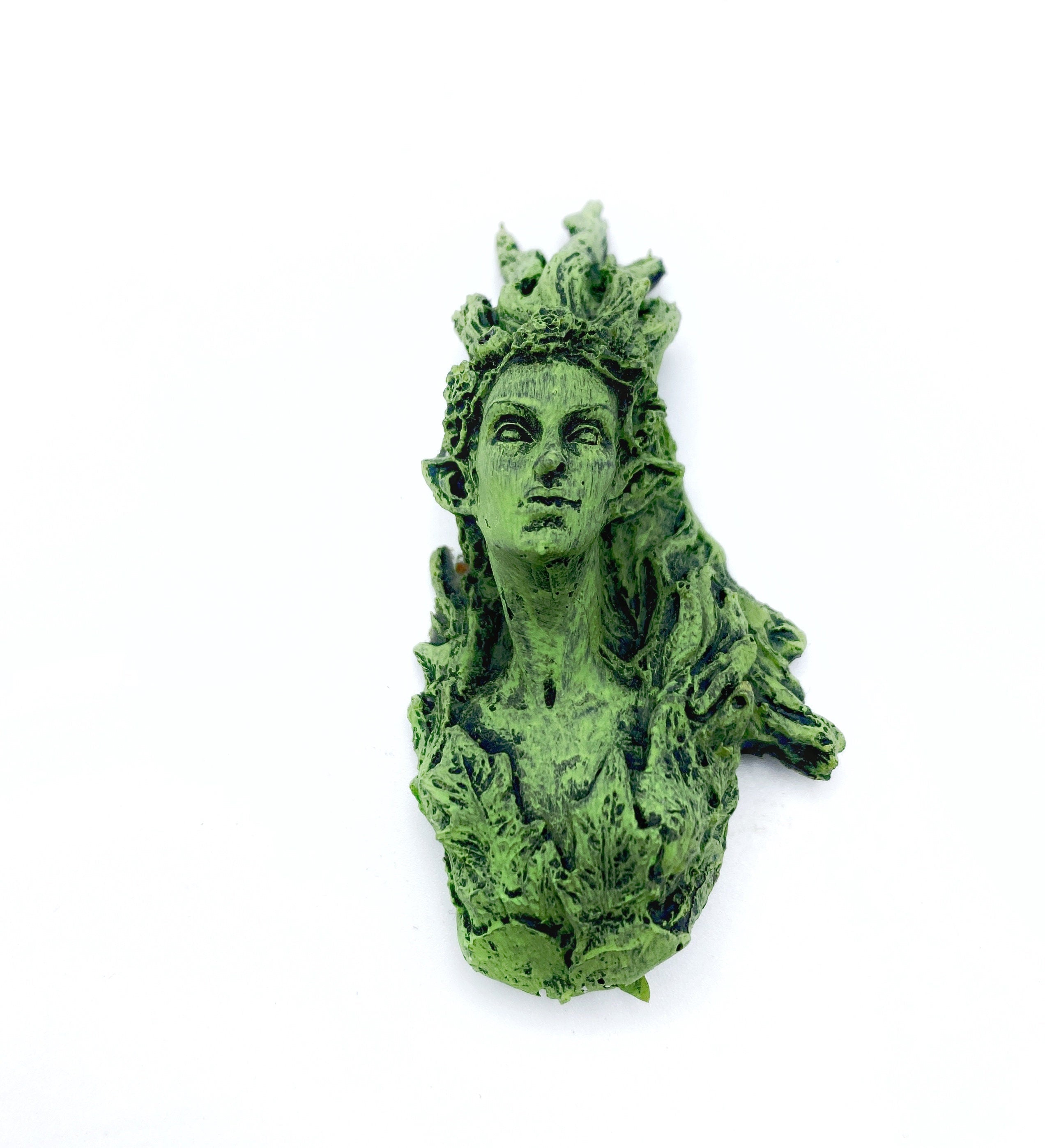 Titania the Fairy Queen Magnet Hand Painted Resin Sculpture | Mythic Fantasy Decor | Titania Elf Queen Magnet for Fantasy and Gothic Decor