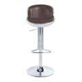 Brancaster - Adjustable Stool With Swivel - Vintage Brown Top Grain Leather & Aluminum