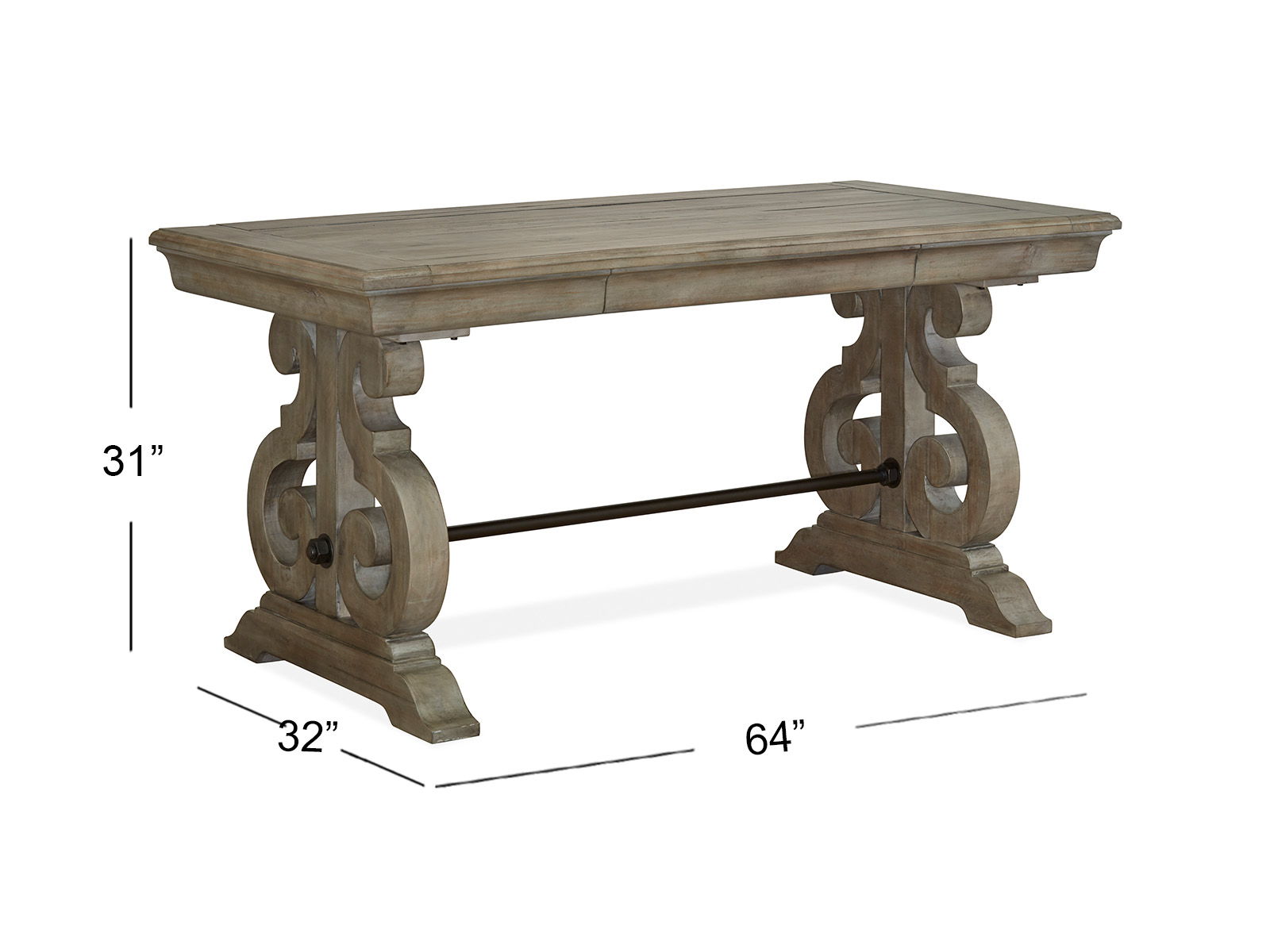Tinley Park - Writing Desk - Dove Tail Gray