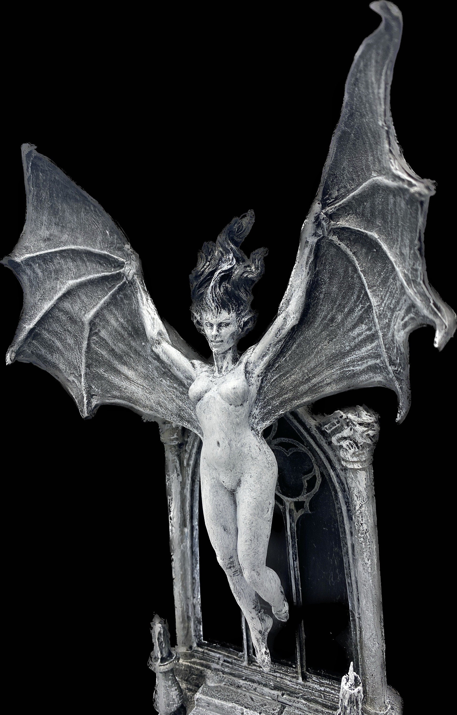 Carmilla the Vampire Statue, Hand Painted Resin Sculpture | Legendary Vampire Figurine |Victorian Gothic Horror|Gothic Gift and Spooky Decor