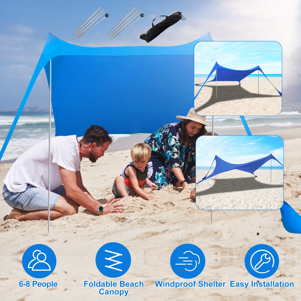 GBruno 9.8x9.8FT Foldable Beach Canopy Tent