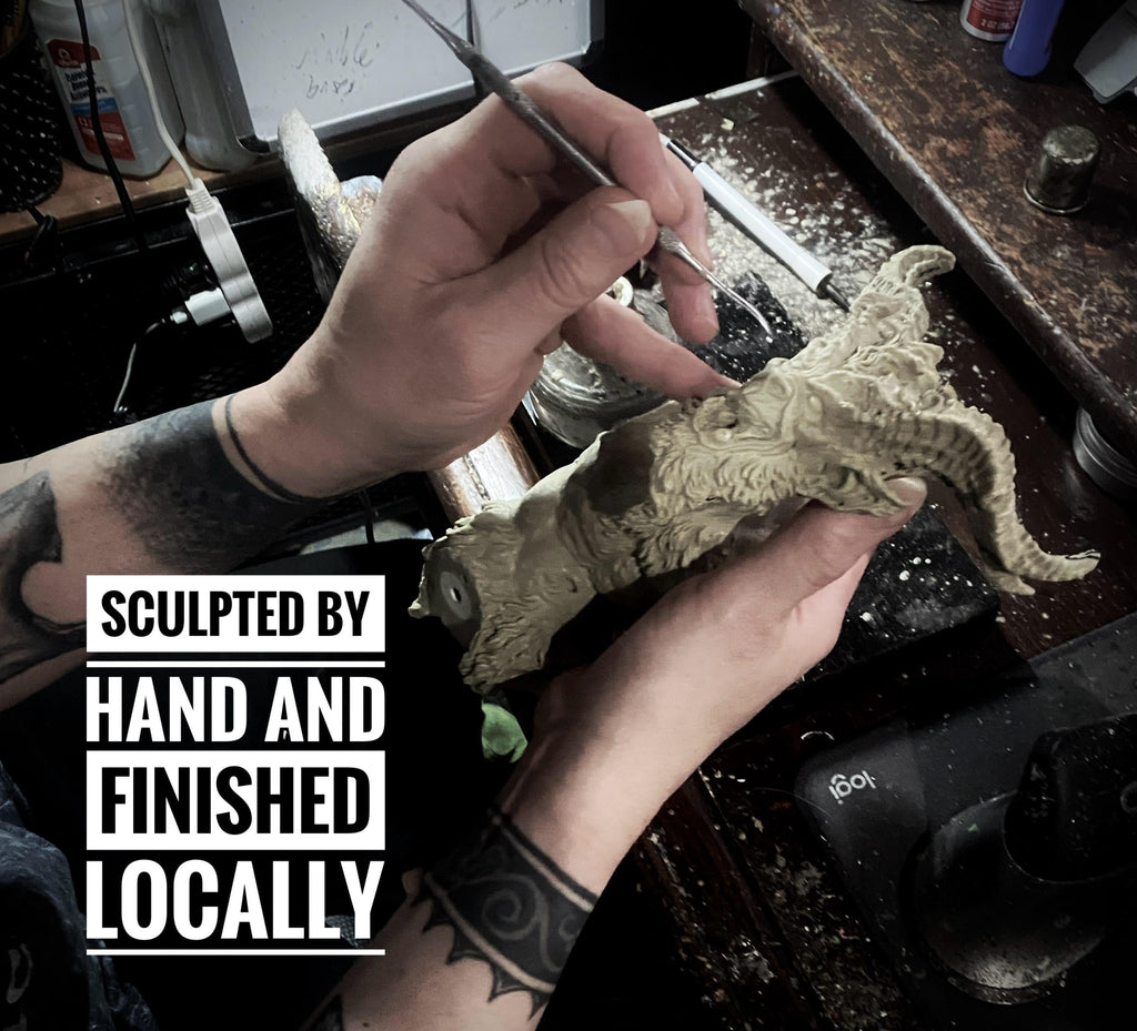 Respirator Gas Mask Magnet, Hand Painted Resin Sculpture | Gothic Post-Apocalyptic Decor | Gas Mask Magnet for Horror and Gothic Decor