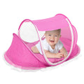 Foldable Baby Travel Bed Portable Infant Mosquito Net Tent Crib Cradle w/ Pillow Mattress Music Box for 0-3 Kids