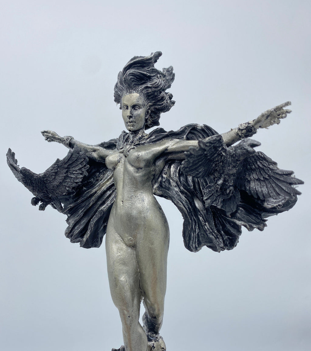 Morrigan the Celtic Goddess Statue | Mythological Deities Figurine | Myths and Legends Character | Mythic Altar Statue for Gothic Home Decor