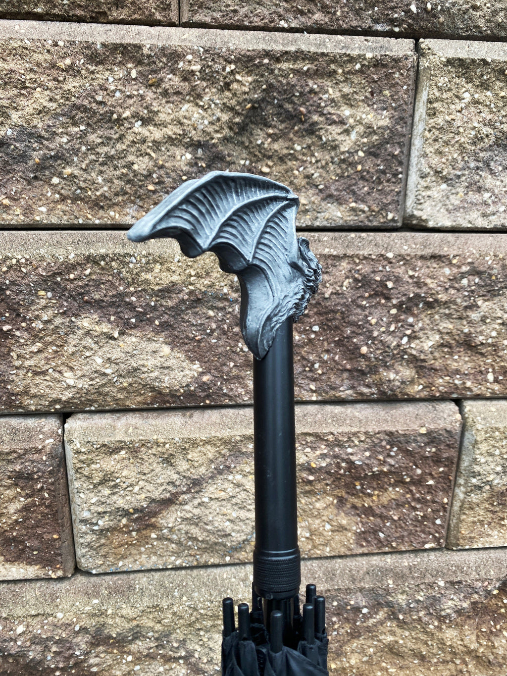 Vampire Bat Umbrella, Hand Sculpted Resin | Victorian Gothic Umbrella |Dark Fantasy Cosplay Bat Umbrella, Halloween and Gothic Accessory
