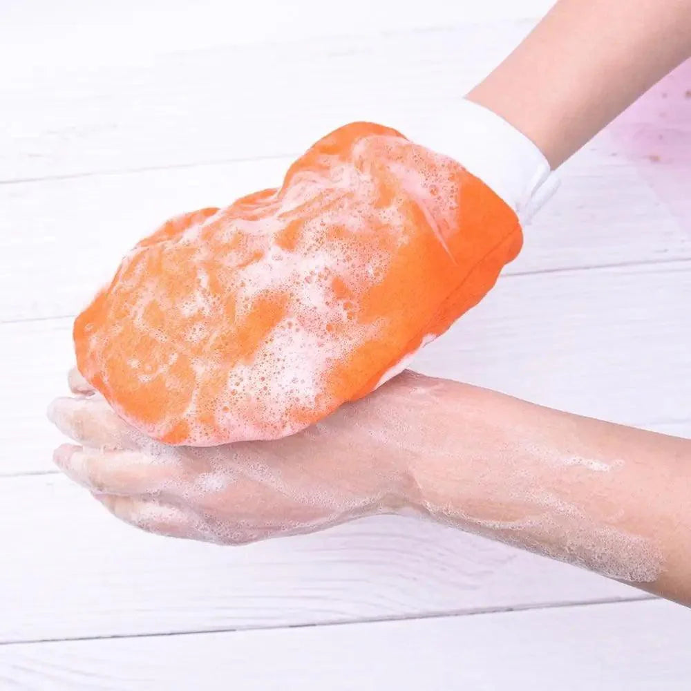 1PC Colorful Shower Bath Magic Peeling Glove Modern Exfoliating Tan Removal Skincare Soft Gloves For Shower  Body Scrubber Bath Accessories