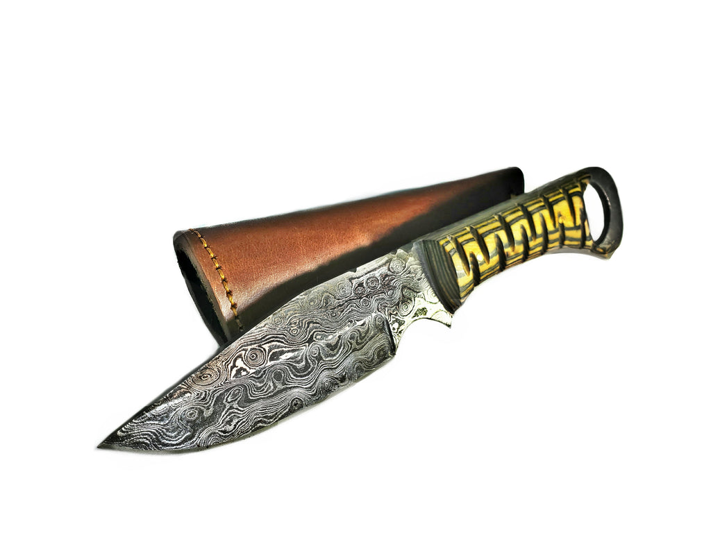 Damascus Steel Fixed Blade EDC TD-228