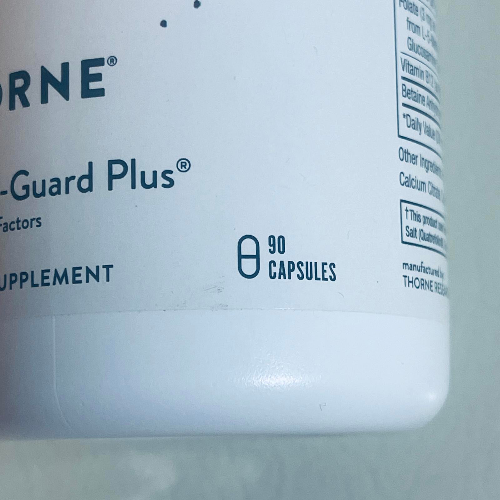 Thorne Methyl-Guard Plus Dietary Supplement, 90 Capsules EXP 10/2026