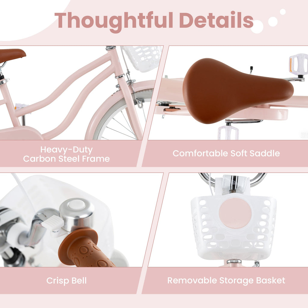 20 Inch Kids Bike with Kickstand for Boys Girls