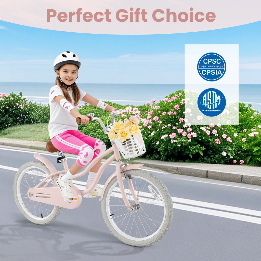 20 Inch Kids Bike with Kickstand for Boys Girls
