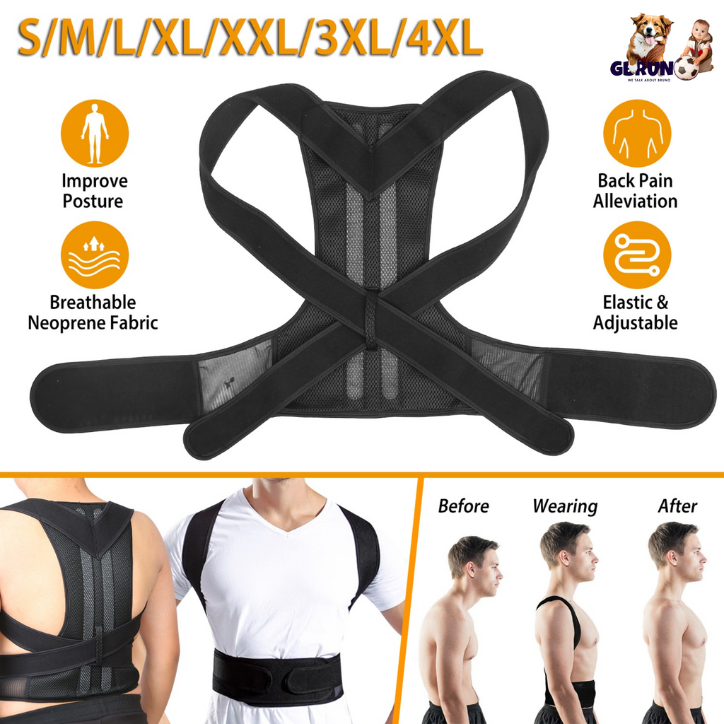 Unisex Back Posture Corrector Lumbar Upper Back Clavicle Shoulder Brace Belt