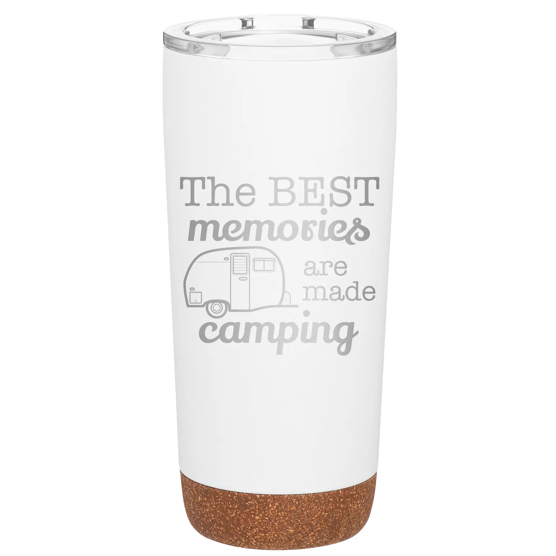Camping 20 oz Tumbler | White