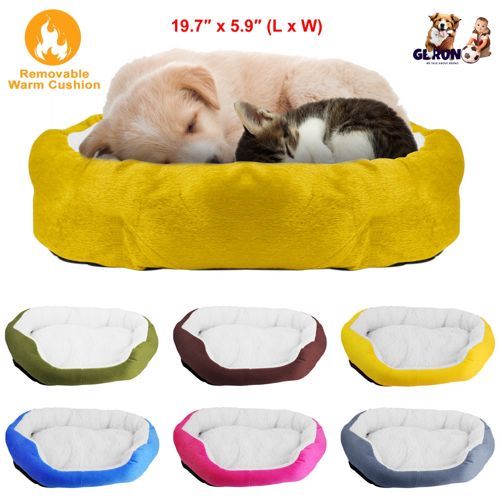 Pet Dog Bed Soft Warm Fleece Puppy Cat Bed Dog Cozy Nest Sofa Bed Cushion For S/M Dog