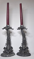 Helix Ossuary Candlestick holders, pair