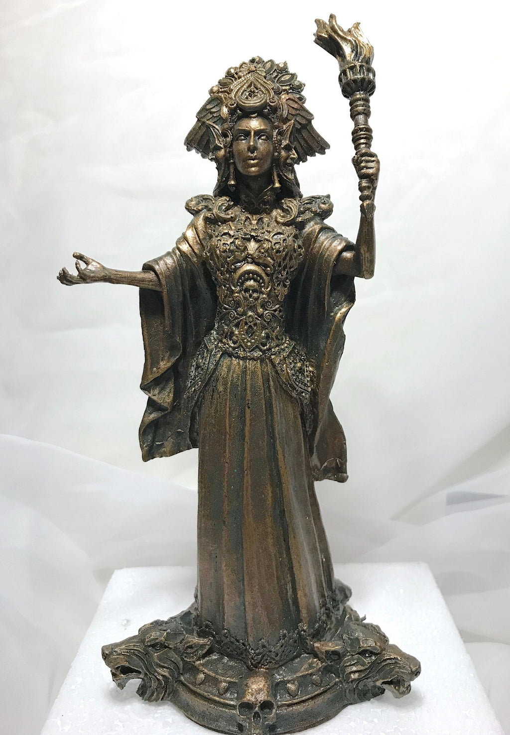 Hecate, Goddess of Witchcraft and Magic Statue, Half Scale | Pagan Mythical Goddess Figurine | Folklore Altar Statue for Gothic Home Decor