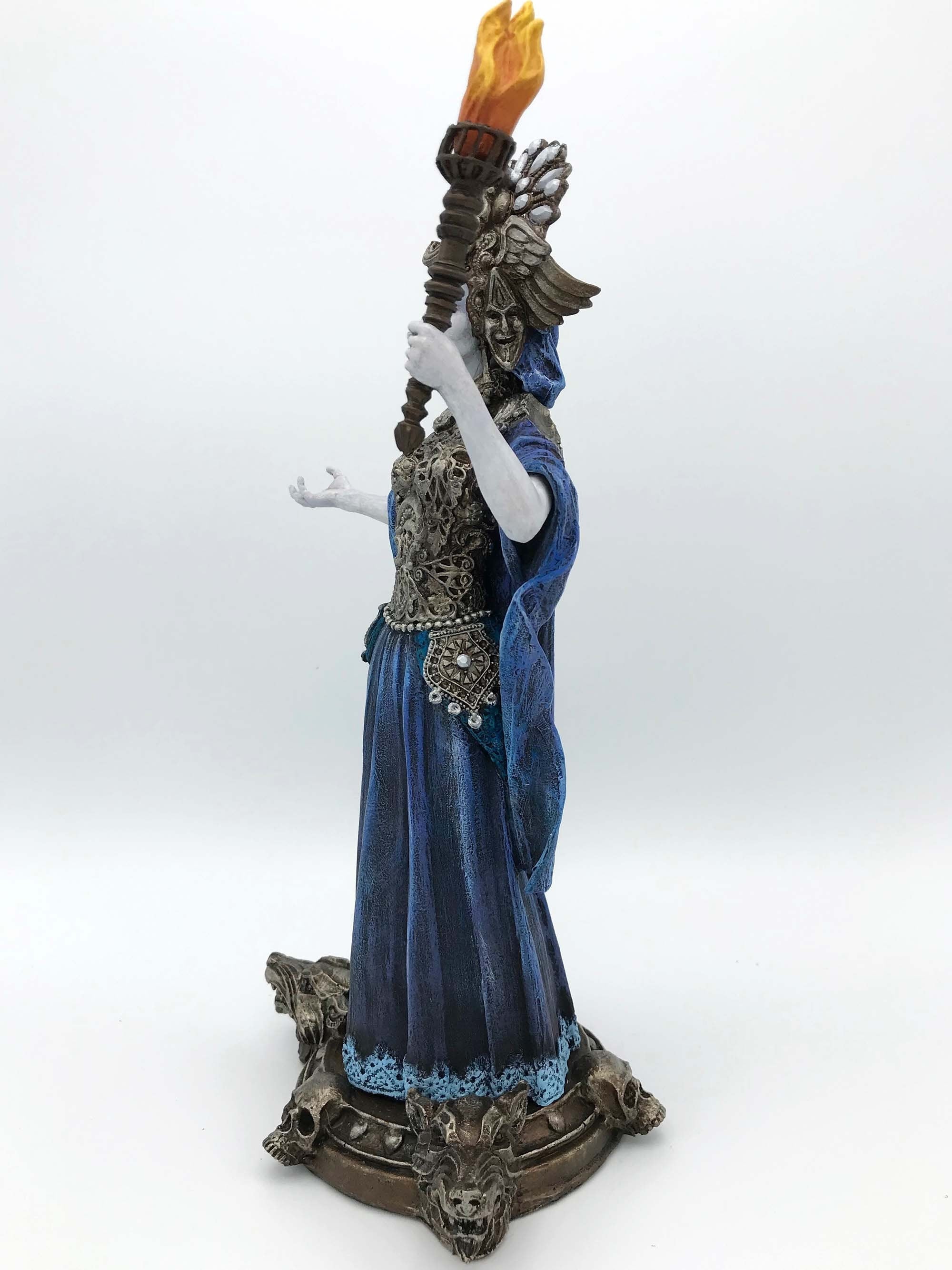 Hecate, Goddess of Witchcraft and Magic Statue, Full Color: Midnight