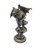 Gargoyle Statue, Hand Painted Resin | Legendary Medieval Monster Figurine | Demon Gargoyle Statue for Fantasy Art lover and Gamer Decor