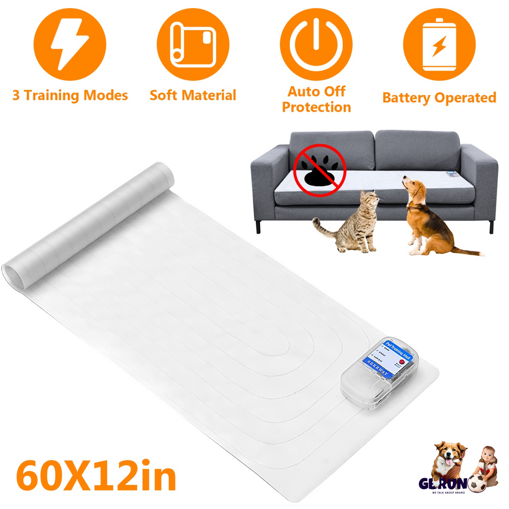 Electronic Pet Training Mat Indoor Safe Shock Training Pad for Dogs Cats Pet Barrier 60x12in with 3 Training Modes