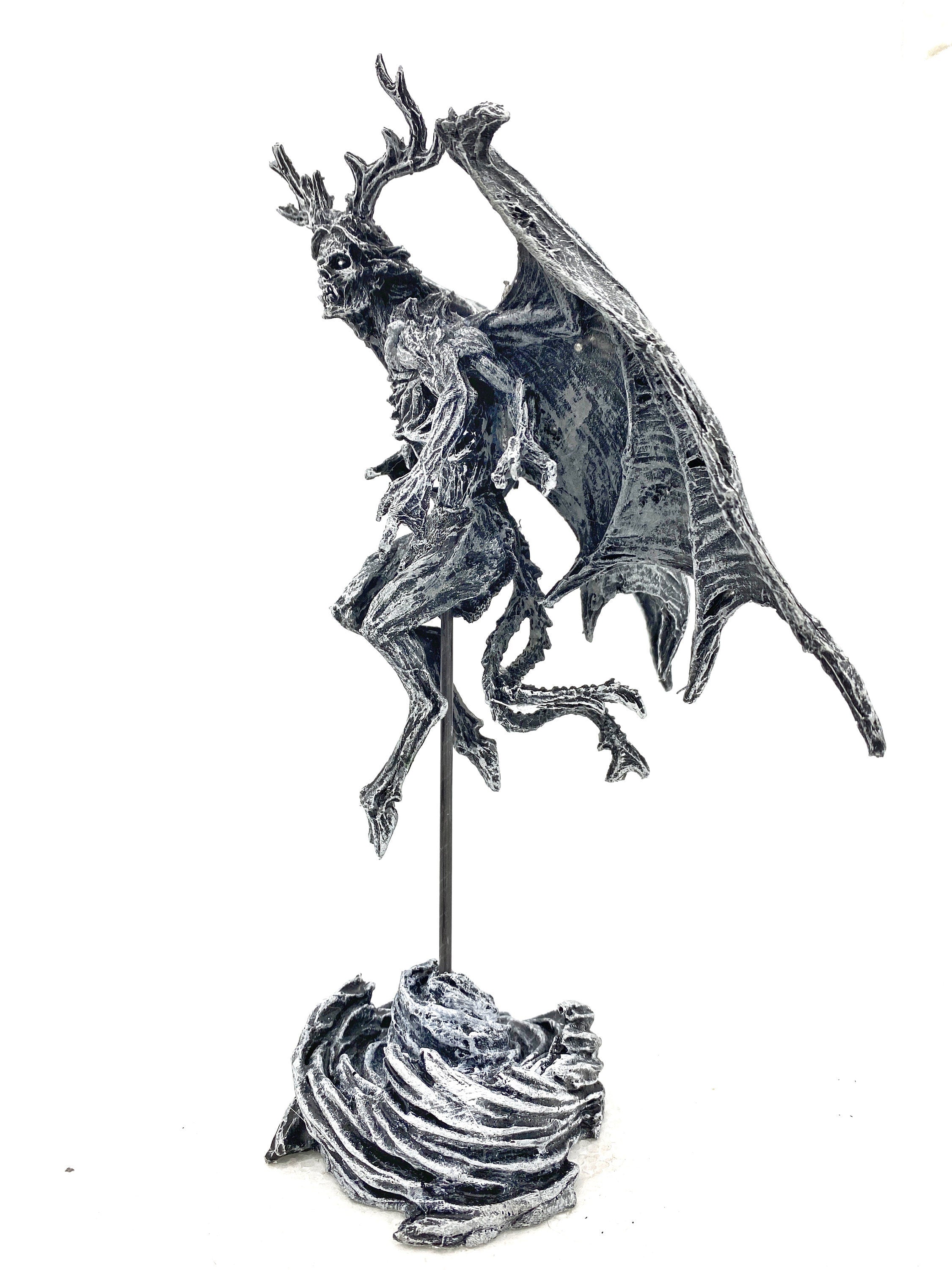 Angel of Death Statue, Half Scale Resin | Mythic Creature Figurine | Myths and Legends Monster Statue | Demon Statue for Gothic Home Decor