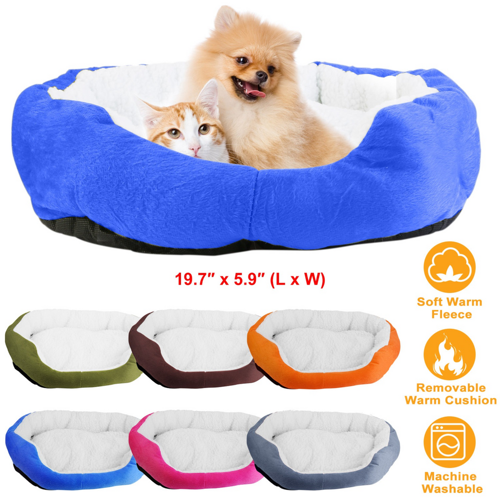 Pet Dog Bed Soft Warm Fleece Puppy Cat Bed Dog Cozy Nest Sofa Bed Cushion For S/M Dog