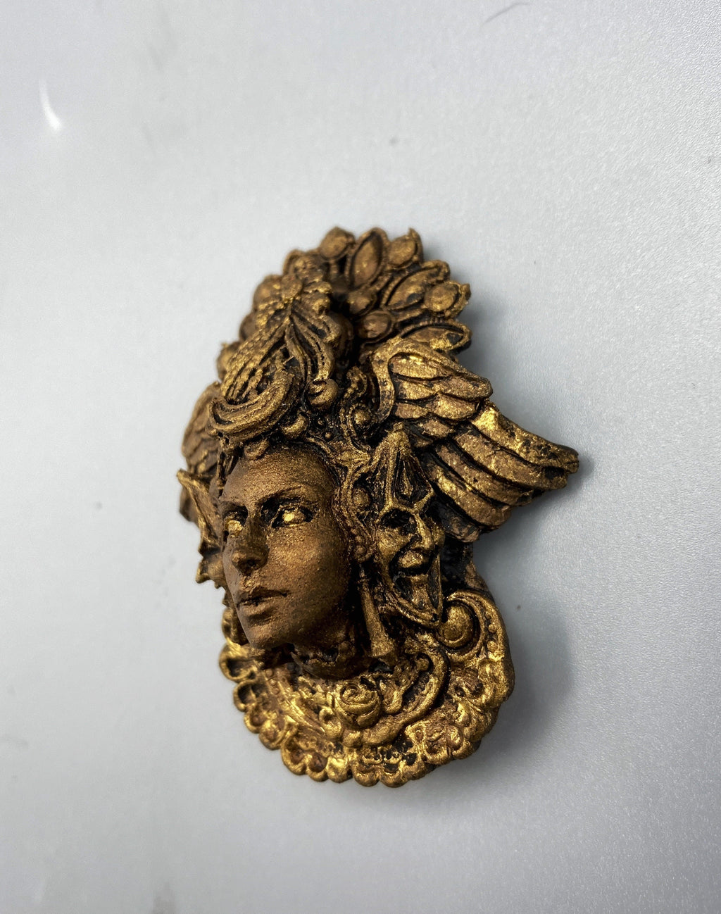 Hecate Goddess Magnet, Hand Painted Resin Sculpture | Mythic Fantasy Decor | Hecate Magnet for Fantasy and Gothic Decor