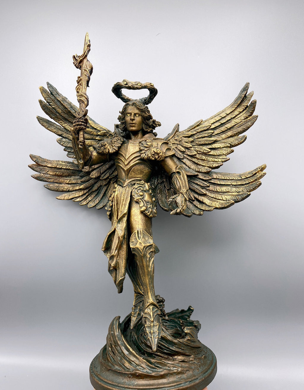 Saint Michael the Archangel Statue | Mythological Figurine | Myths and Legends Character Statue| Guardian Angel Statue for Gothic Home Decor