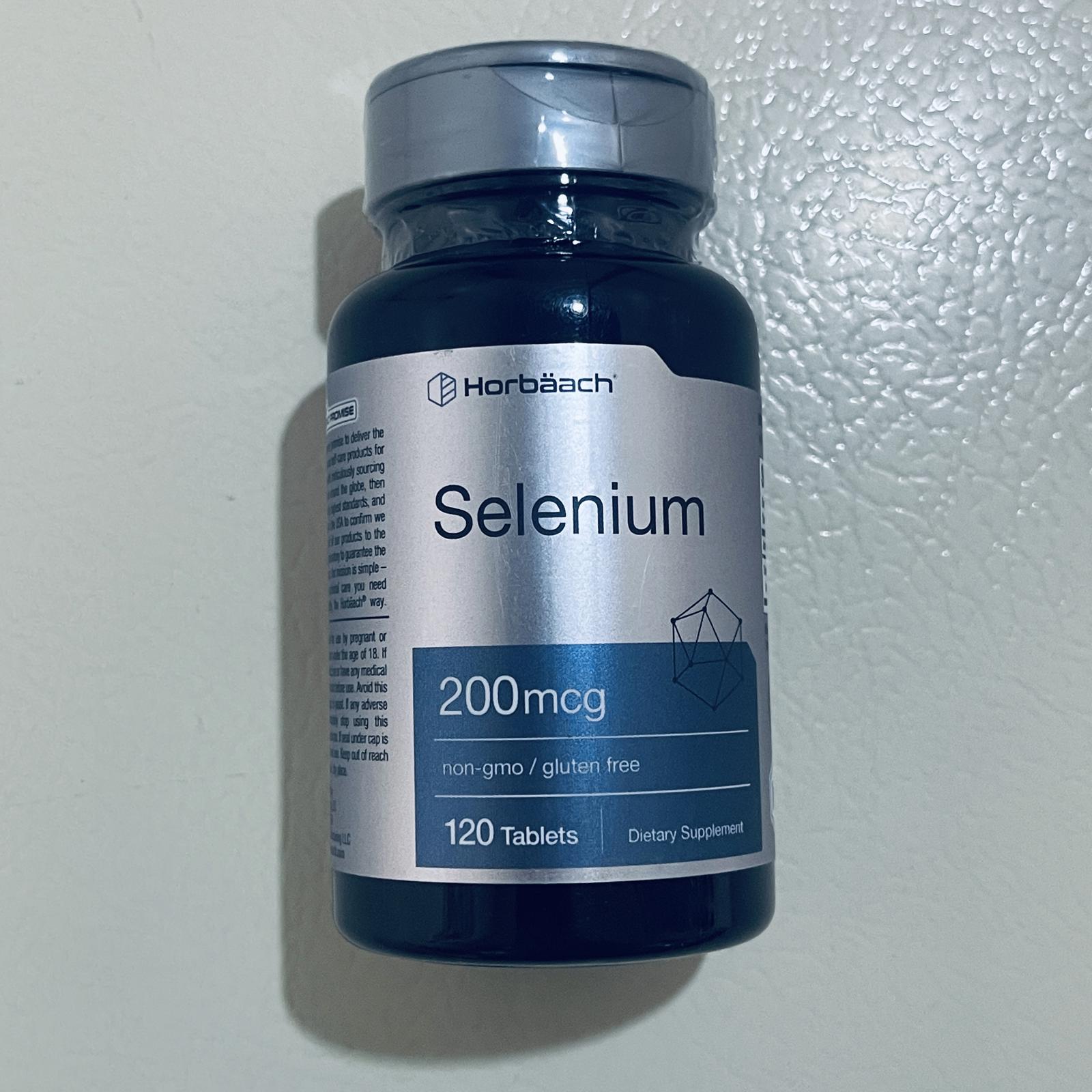 Horbaach Selenium 200 mcg Dietary Supplement, 120 Tablets EXP 5/2027