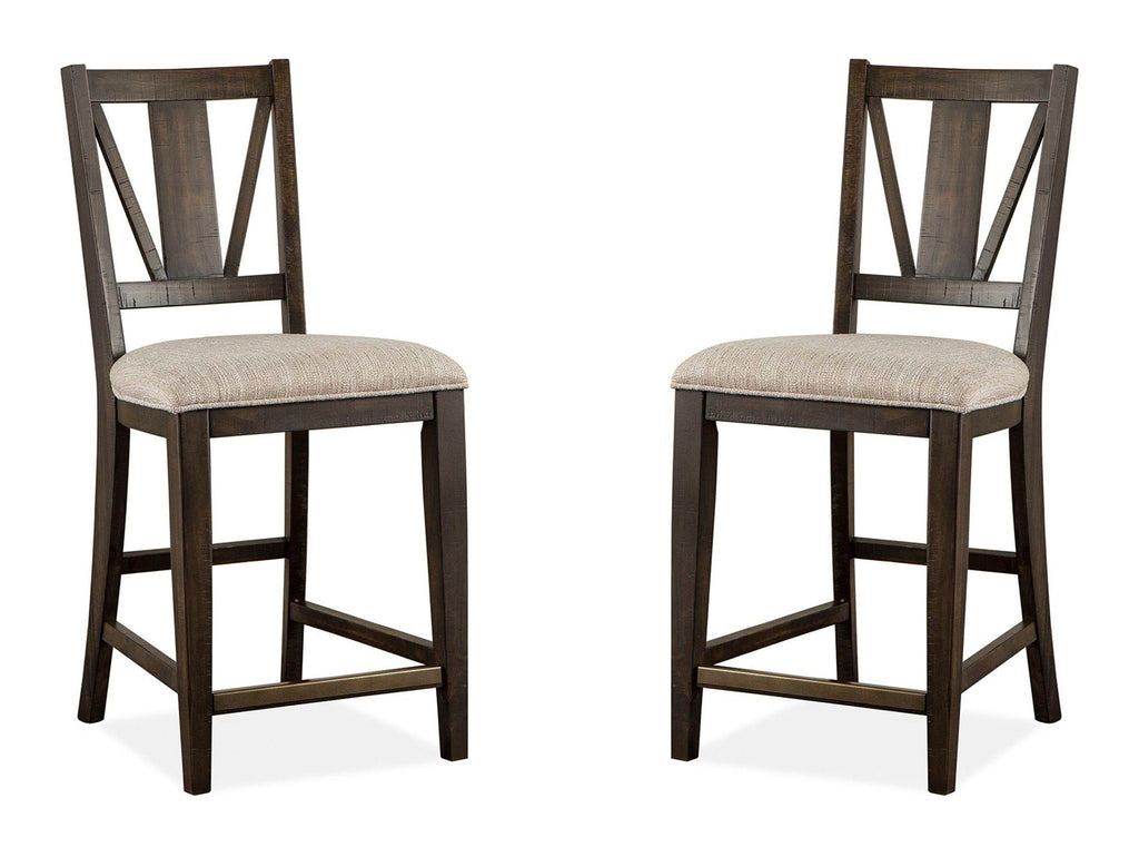 Westley Falls - Counter Chair With Upholstered Seat (Set of 2) - Graphite