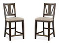 Westley Falls - Counter Chair With Upholstered Seat (Set of 2) - Graphite