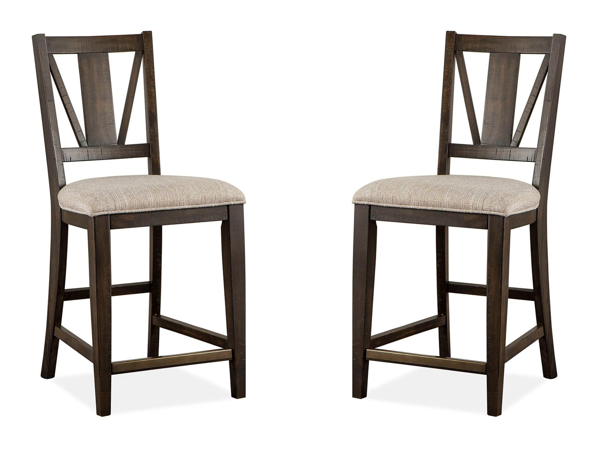 Westley Falls - Counter Chair With Upholstered Seat (Set of 2) - Graphite