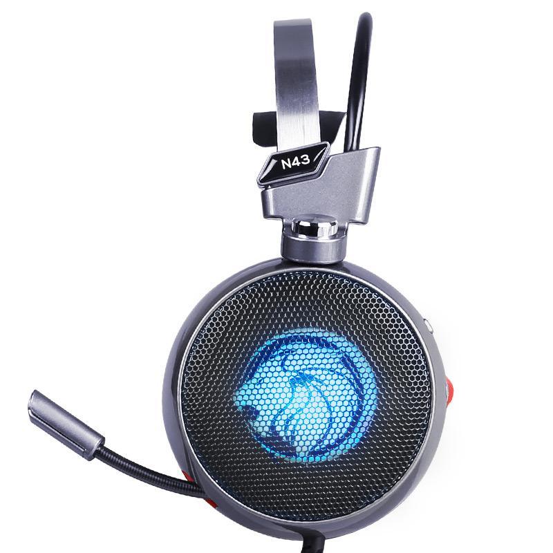 Luxury Proffesional Studio Gaming PC Headphones With LED Lights In Modern Luxury Metal Design For Gamers and DJ