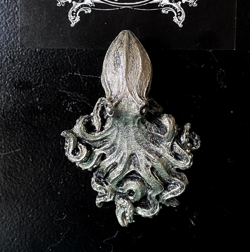 Octopus Magnet, Hand Painted Resin Sculpture | Nautical Fantasy Decor | Octopus Kraken Magnet for Fantasy and Gothic Decor