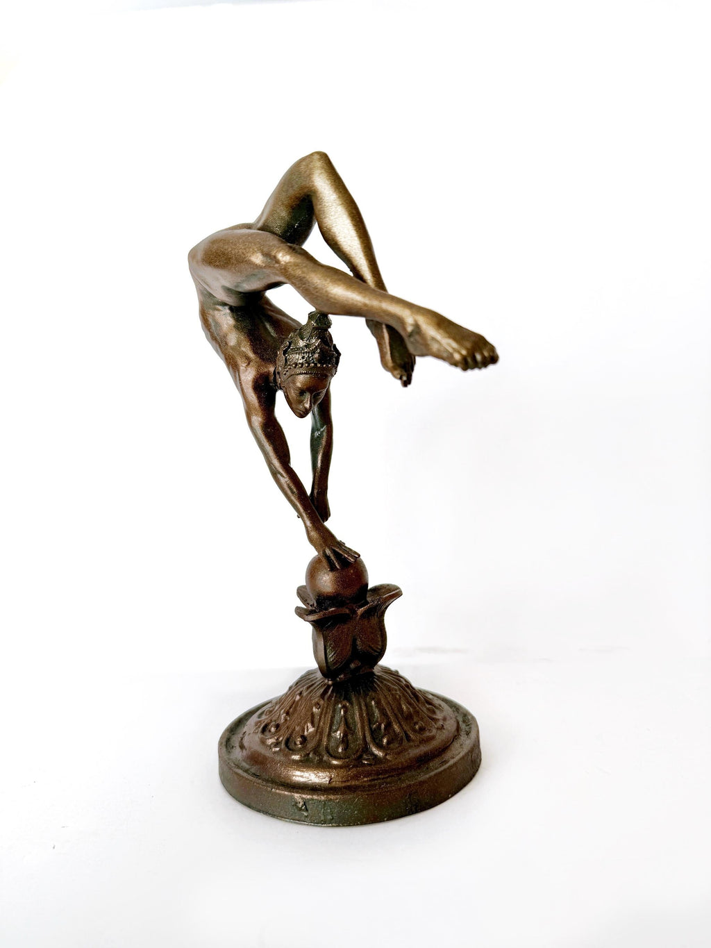 Grace in Balance, Contortionist Dancer Statue, Hand Painted Resin | Exotic Yoga Acrobat Figurine | Thai Dancer Statue for Yoga Lovers