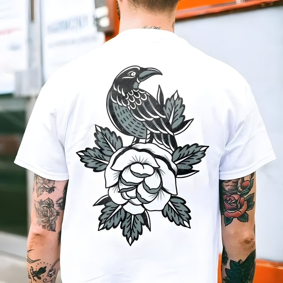 Style and Fashion Graphic Cotton T-shirt For Biker